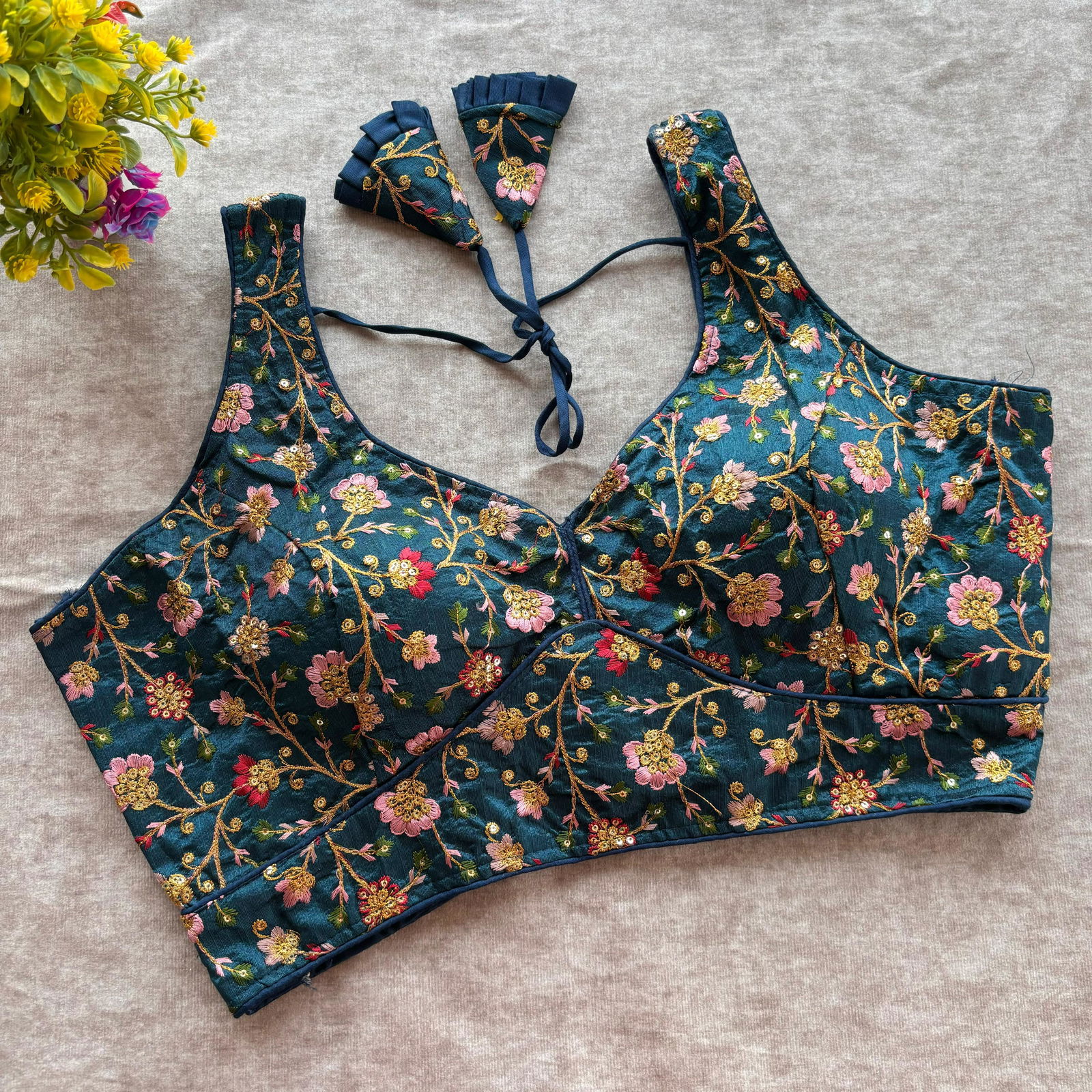 2024 Ruhi Multicolour Trending Sleeveless Blouse Wholesale Suppliers In Mumbai